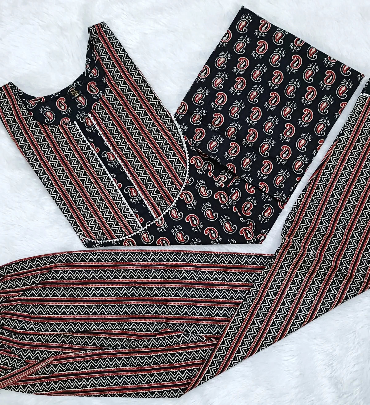 Women Printed Cotton Kurta Pant- Set