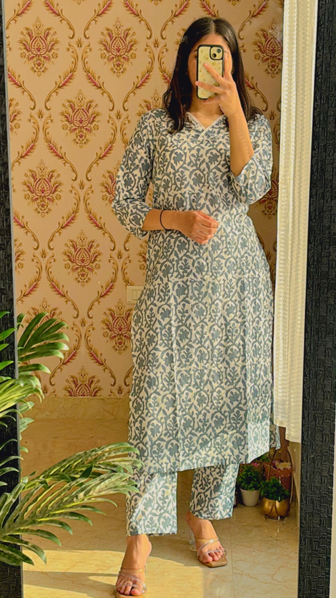 Magnolia Lace Suit Set - Sukoon 3.0 (Slim Fit)