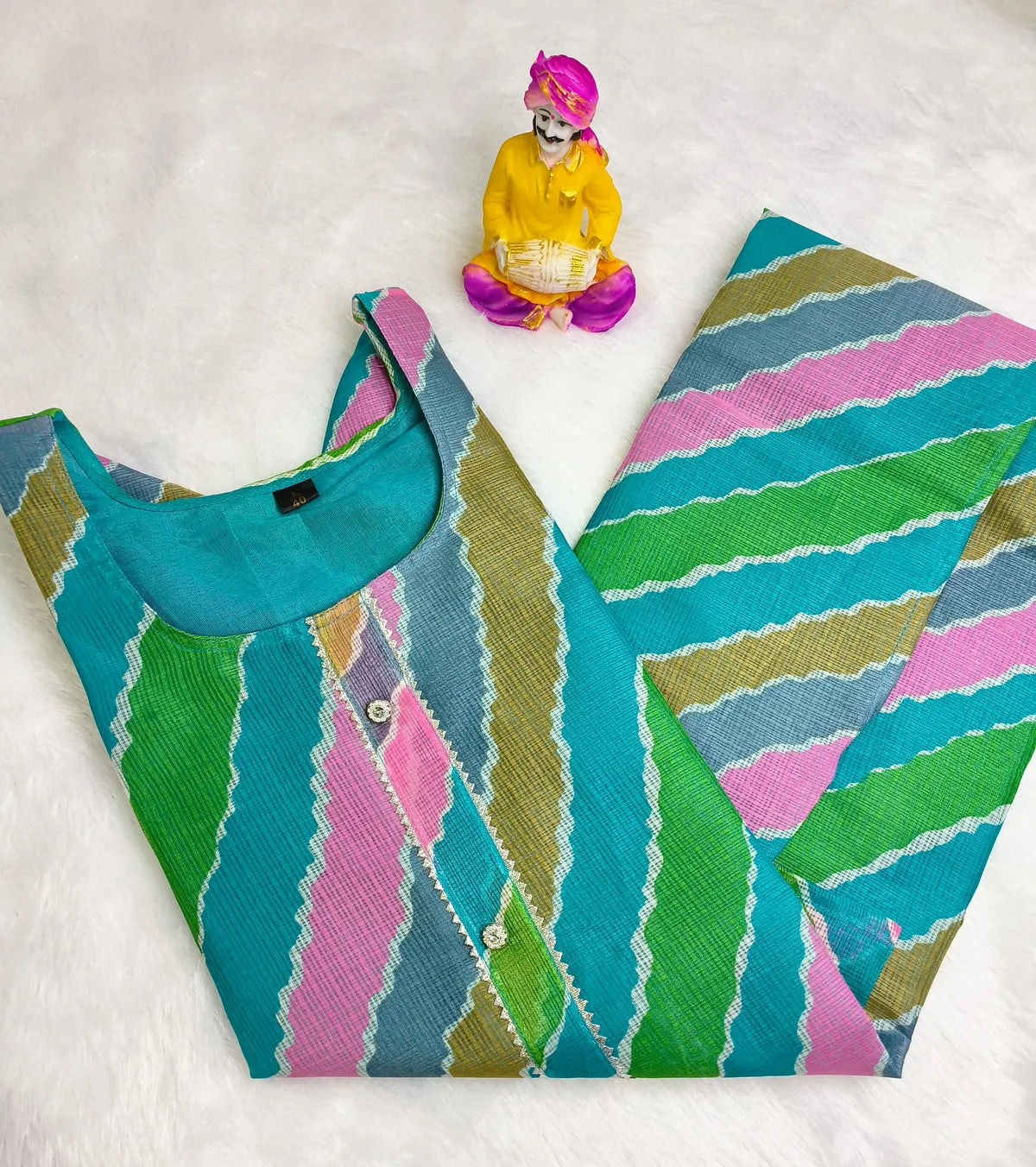 Multicolor Traditional Kota Dorian Kurti