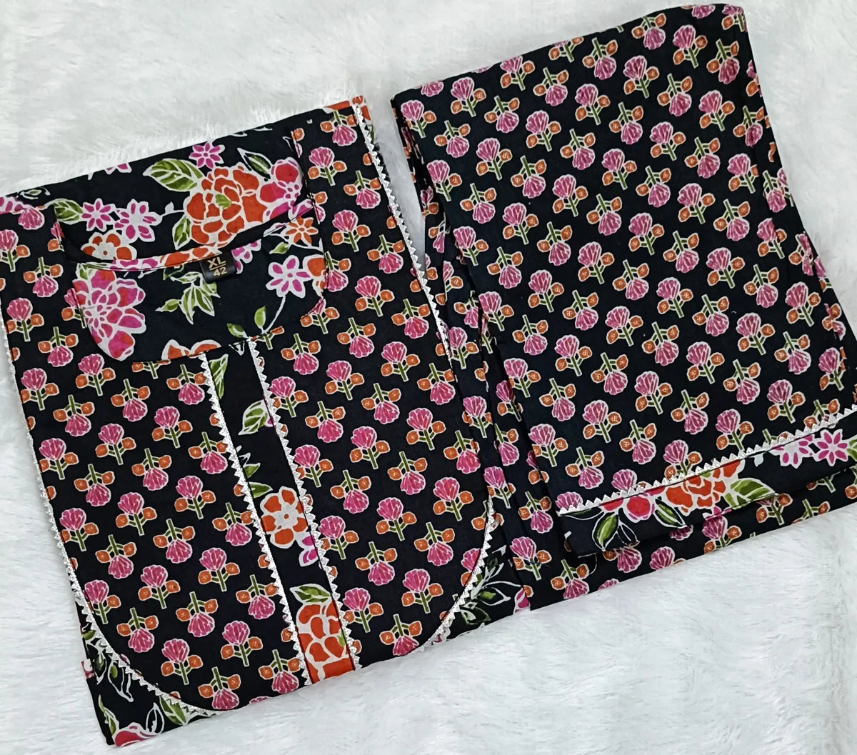 Women Printed Cotton Kurta Pant -Set