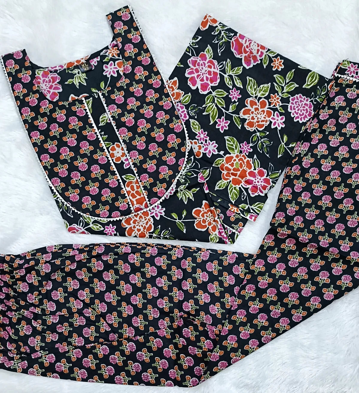 Women Printed Cotton Kurta Pant -Set