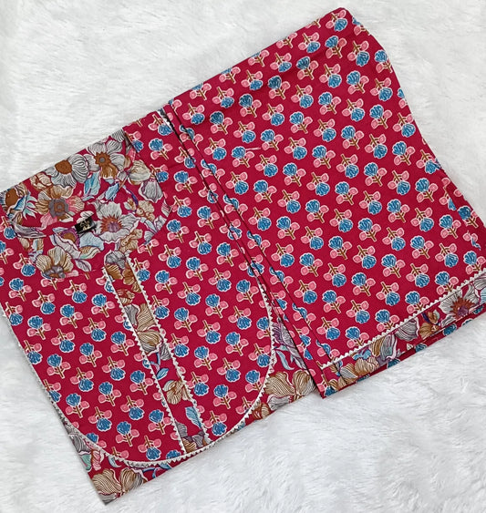 Women Printed Cotton Kurta Pant- Set