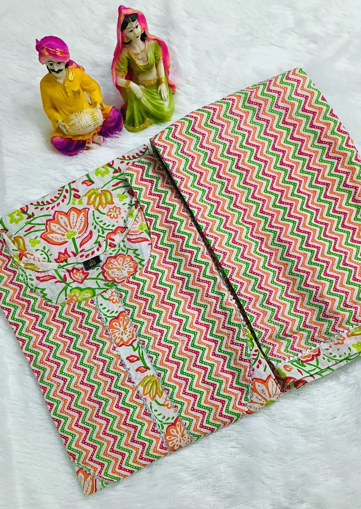 Women Pure Cotton Kurta Pant- Set