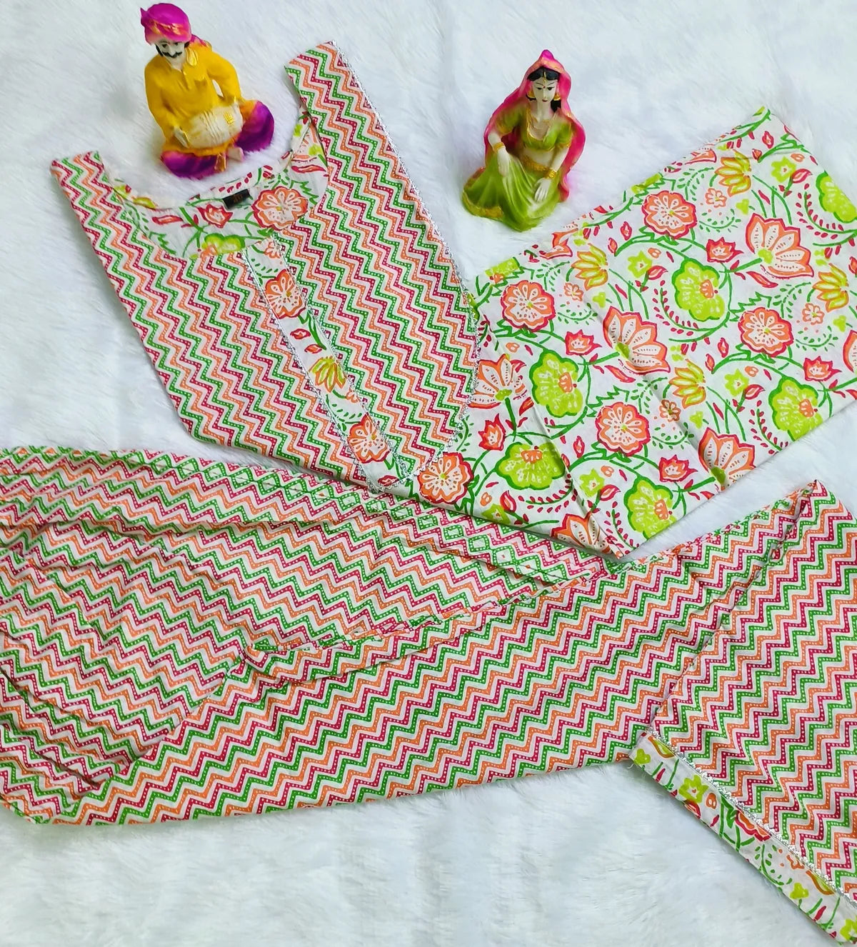 Women Pure Cotton Kurta Pant- Set