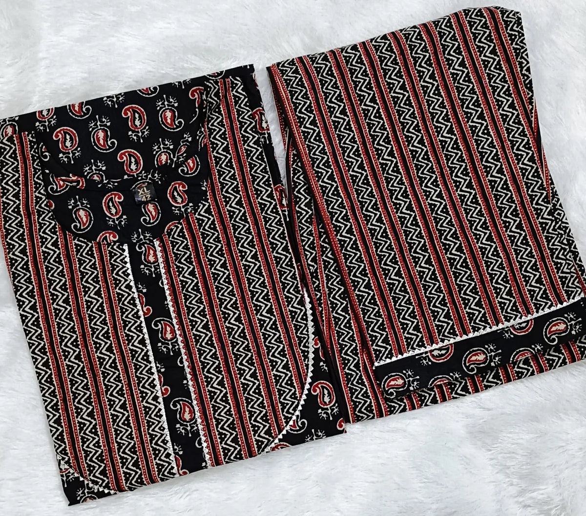 Women Printed Cotton Kurta Pant- Set