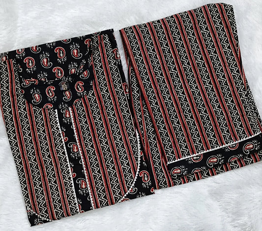 Women Printed Cotton Kurta Pant- Set