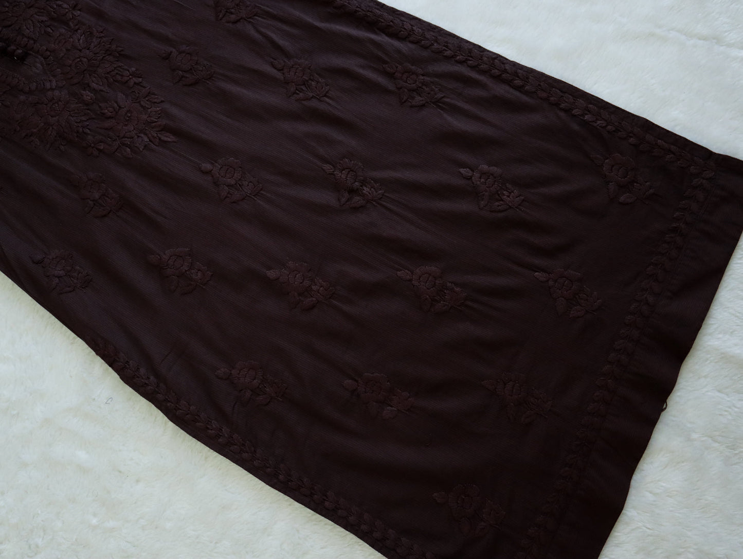 Aayat Chocolate Brown Cotton Kurta
