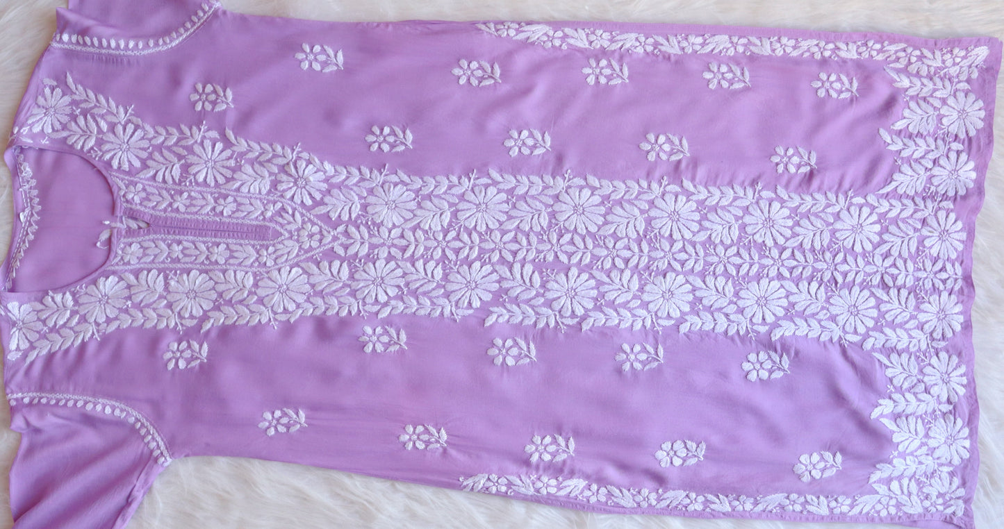Zeina Lavender Long Modal Kurta