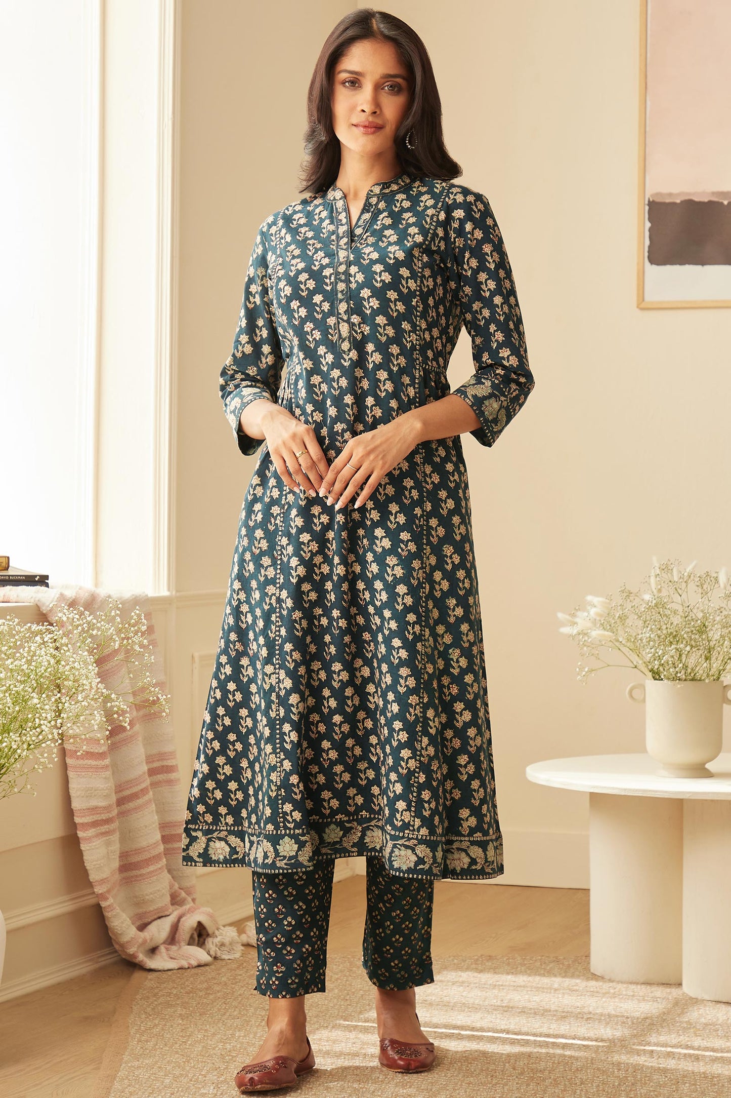 Sehra Ria Bagru Kurta