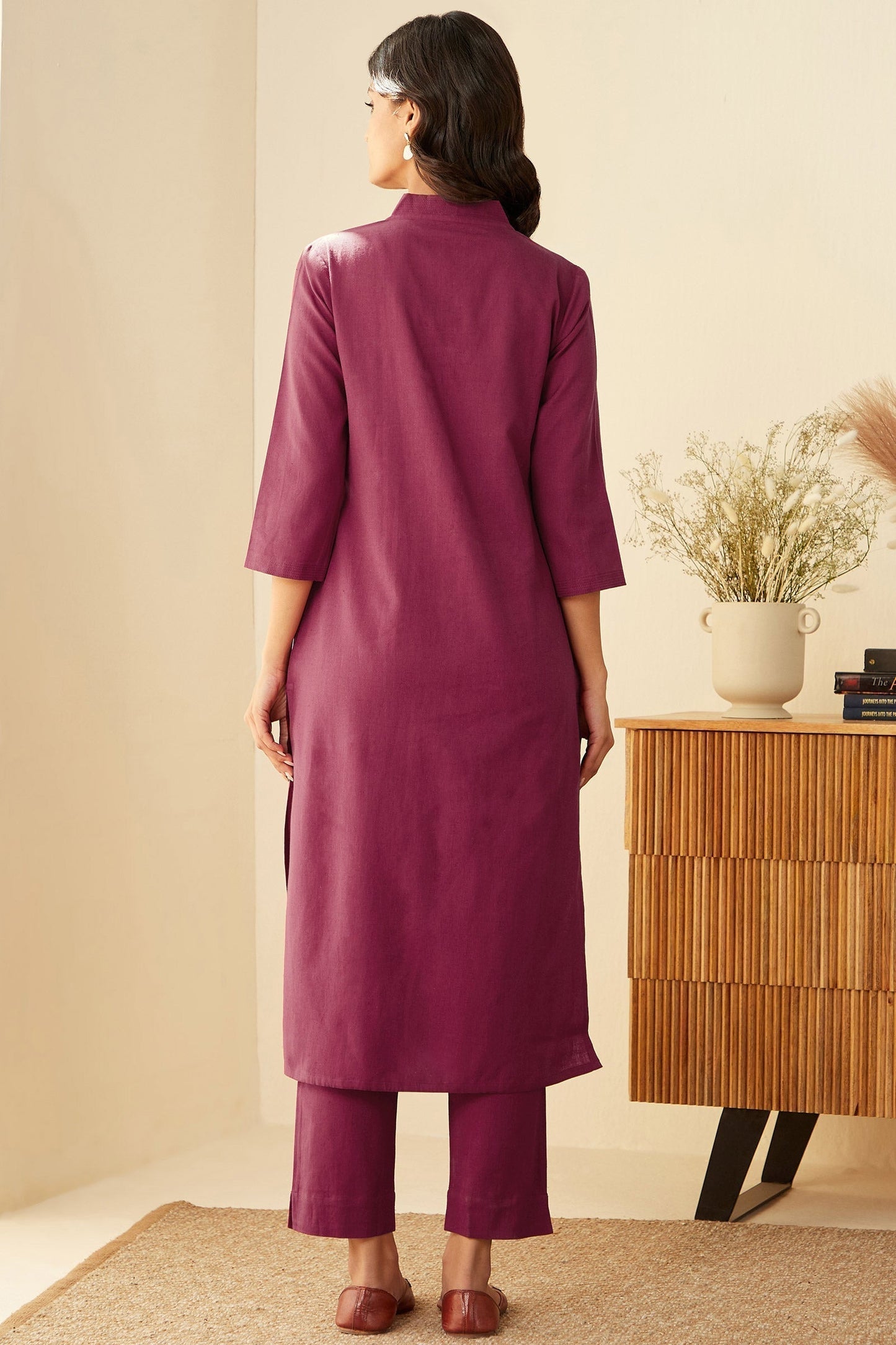 Roza Seher Raspberry Pink Kurta
