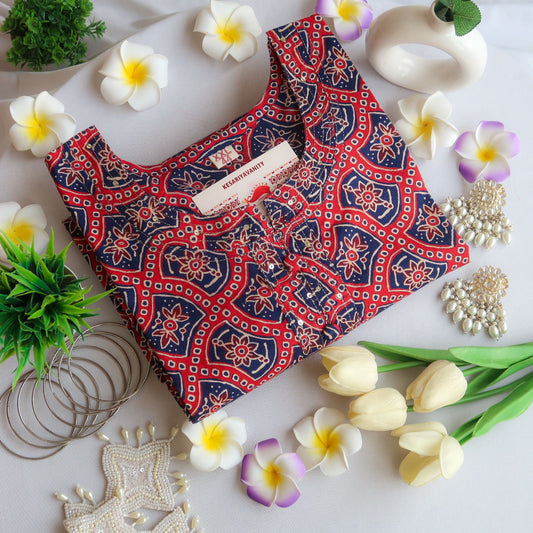 Womeniya Floral Motifs Long Kurta 2.0- Launch 17 -Sukoon