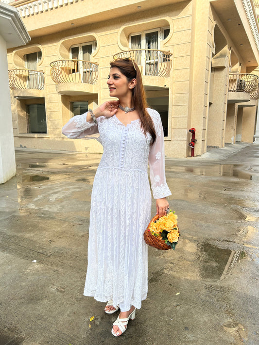 Chikankari Georgette Anarkali