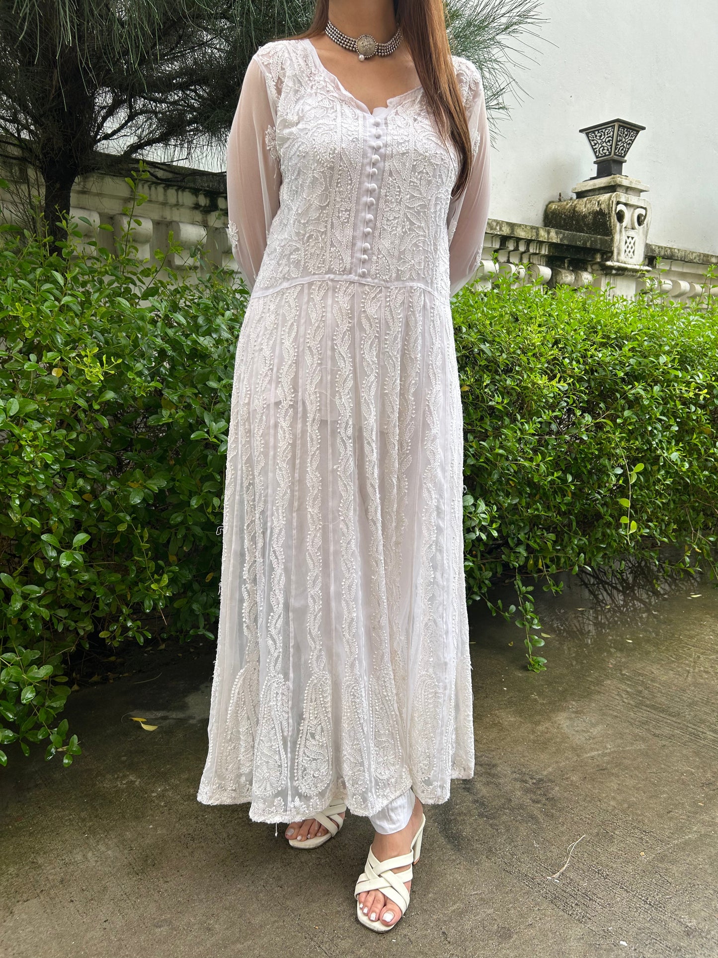 Chikankari Georgette Anarkali