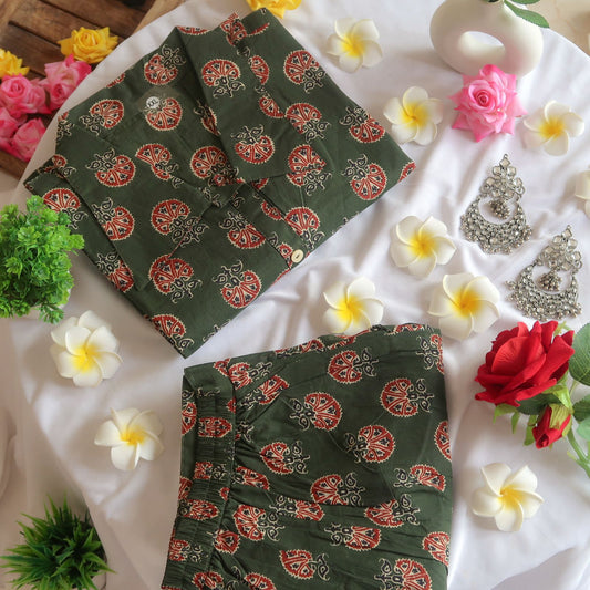 Verde Mocha Office/Regular Wear Suit Set