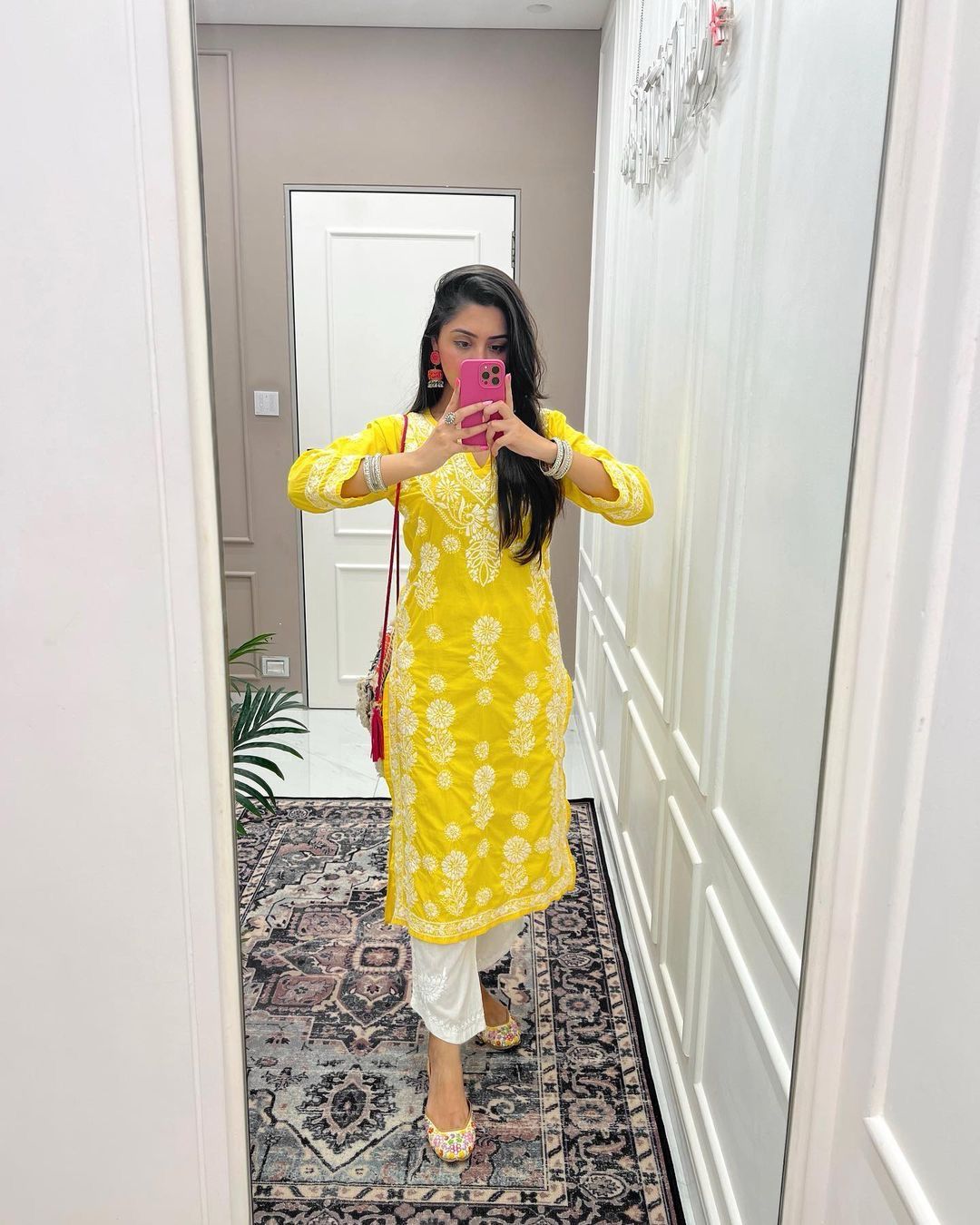 Hand Embroidery Chikankari Long Kurti for Women | Stylish Casual | Fancy11