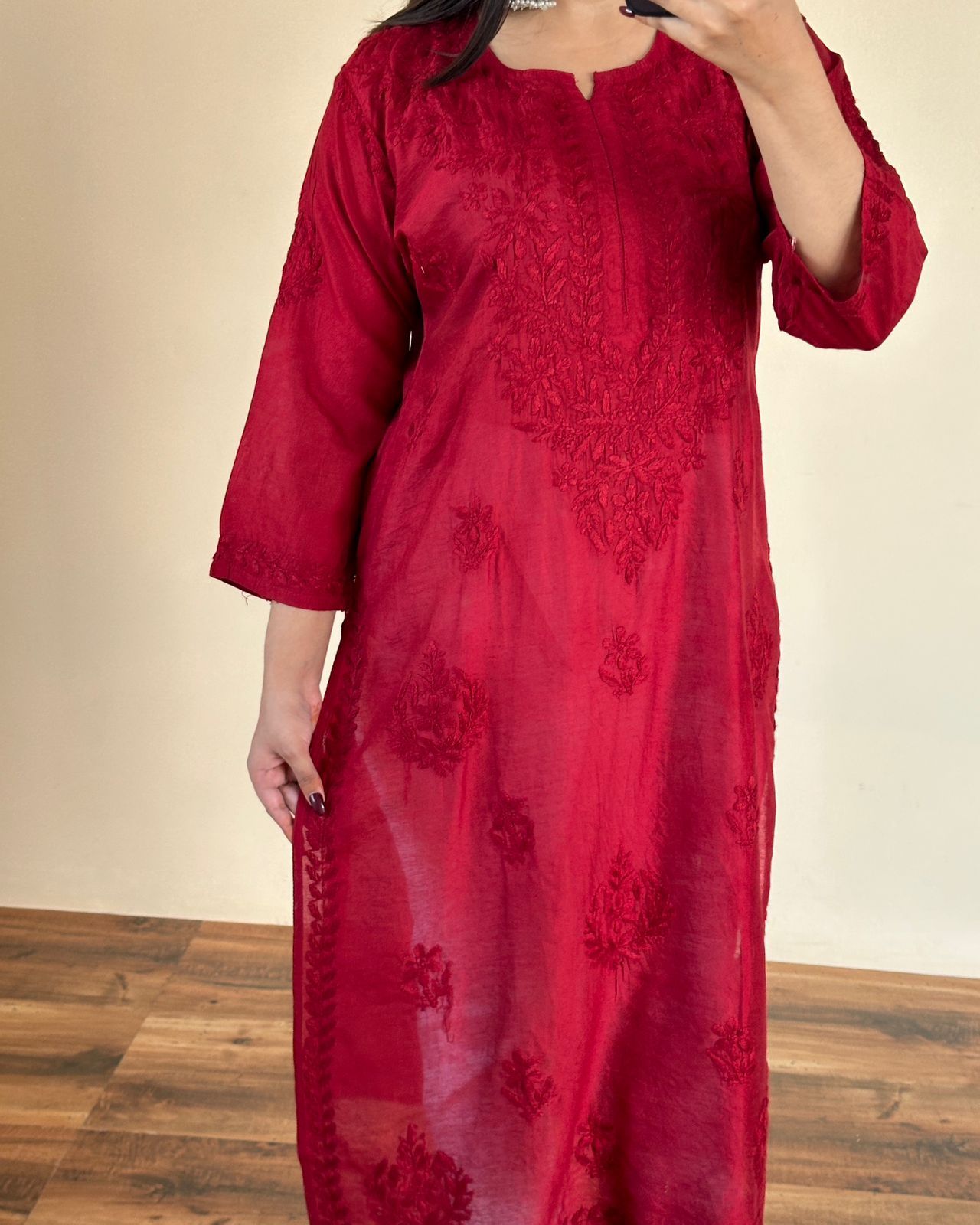Premium Chanderi Kurti Dyed Set