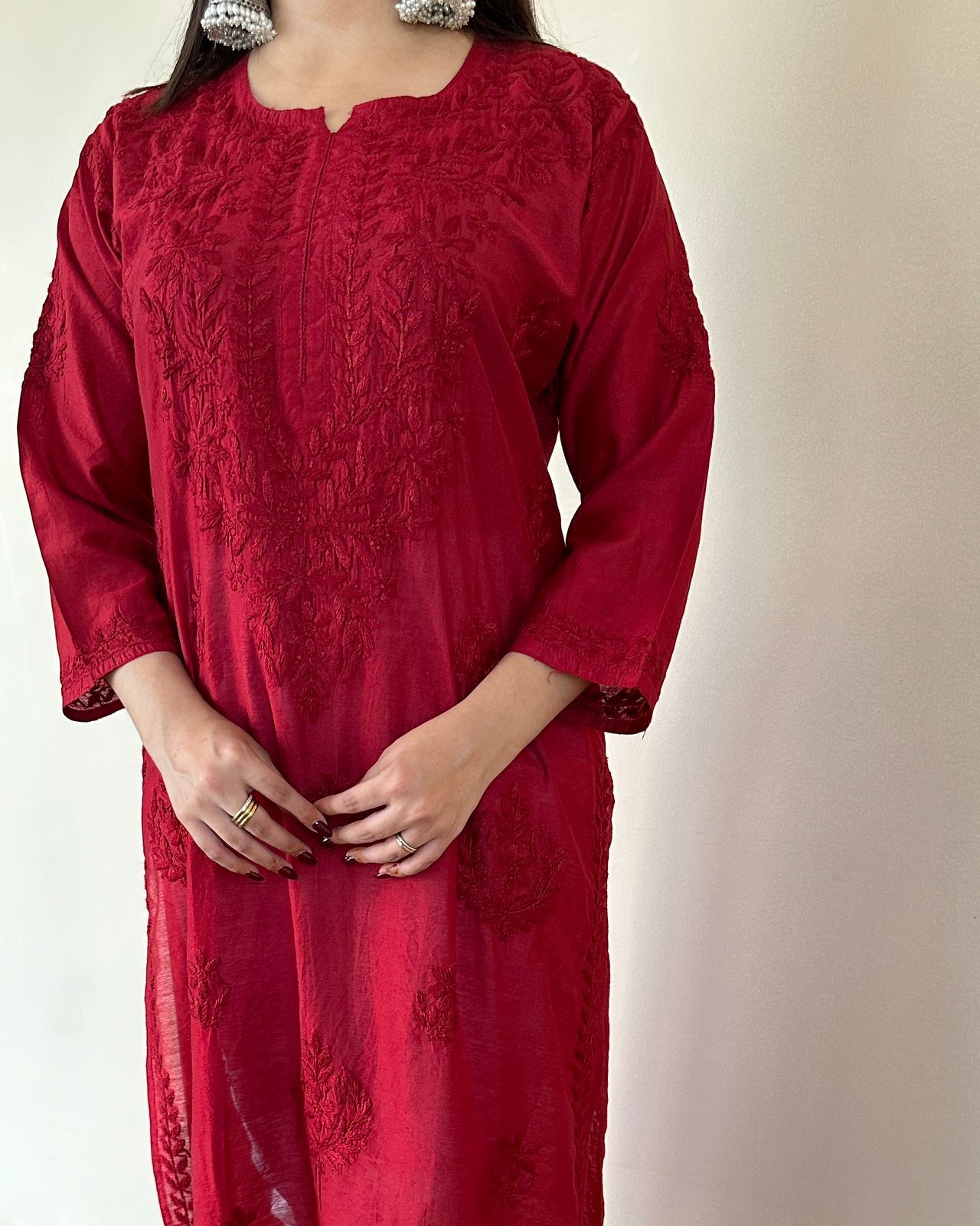 Premium Chanderi Kurti Dyed Set