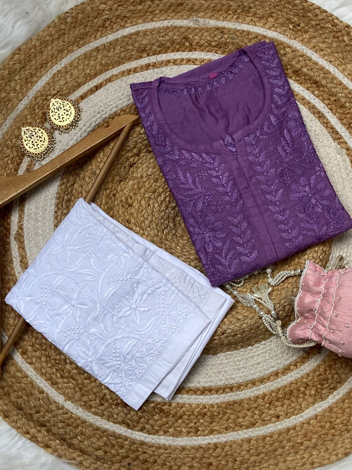 Premium Chanderi Kurti Dyed Set