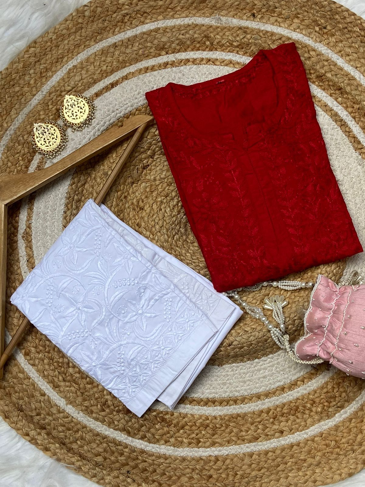 Premium Chanderi Kurti Dyed Set