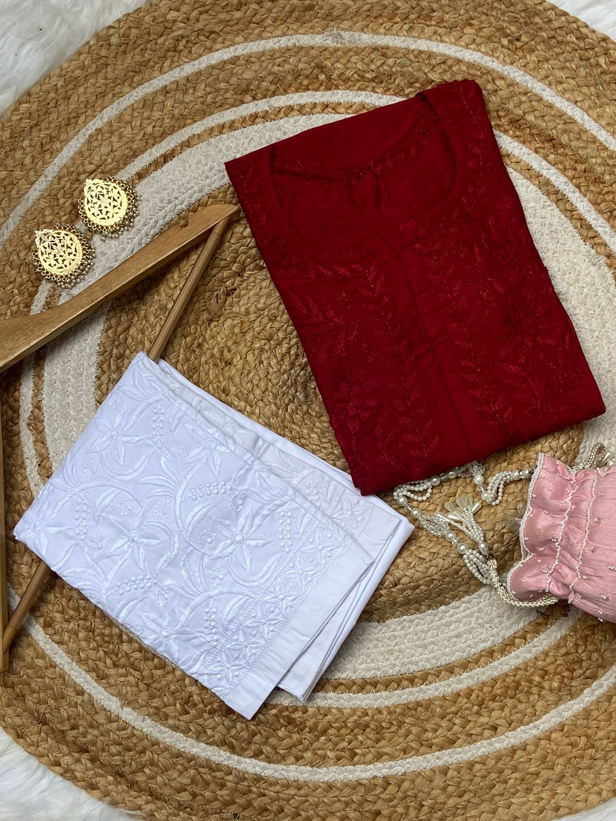 Premium Chanderi Kurti Dyed Set