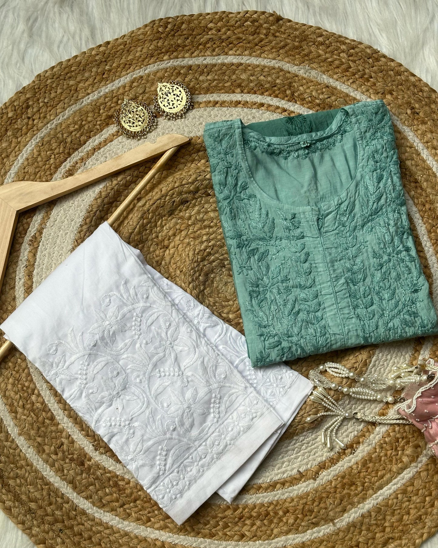 Premium Chanderi Kurti Dyed Set