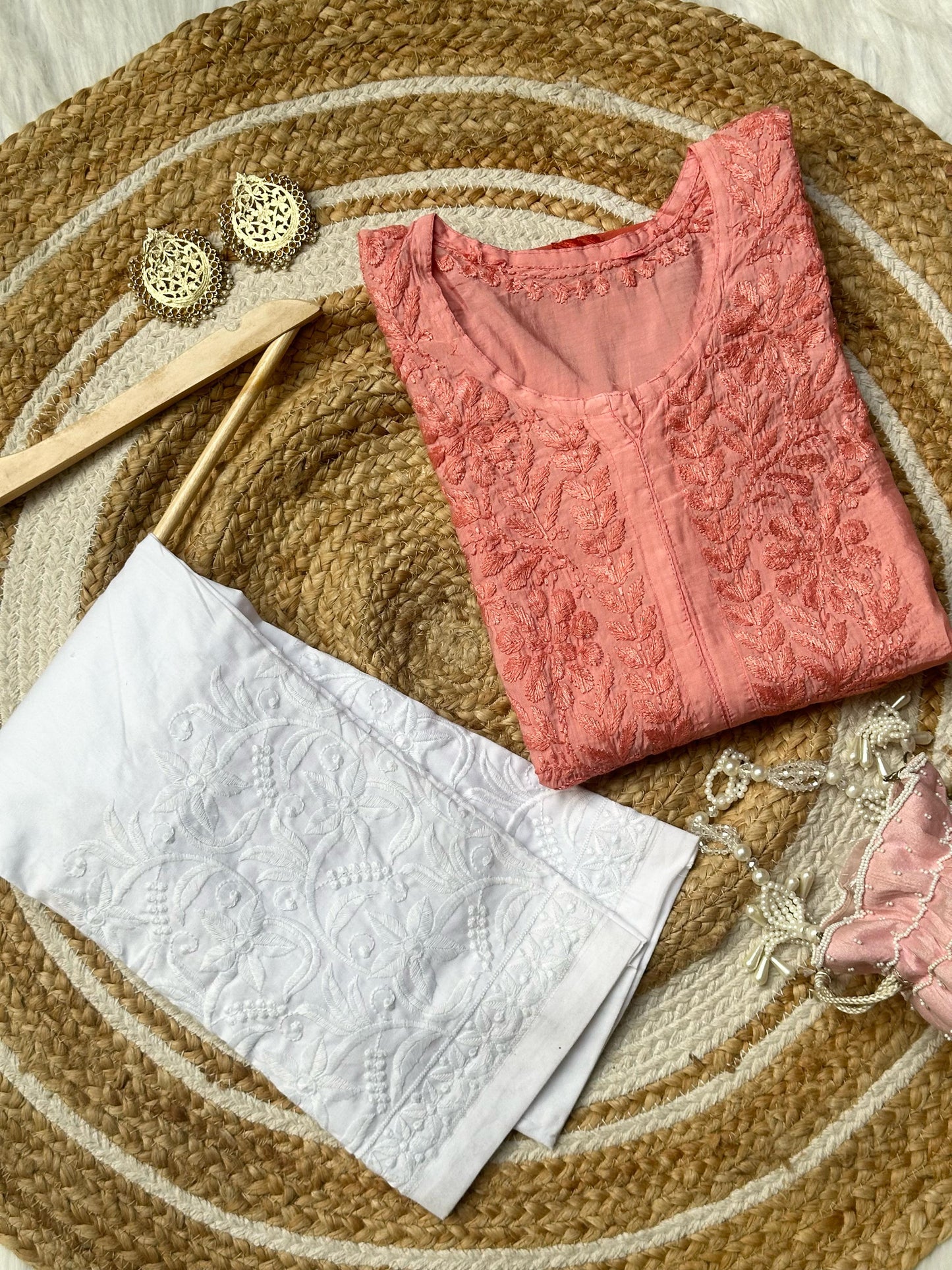 Premium Chanderi Kurti Dyed Set