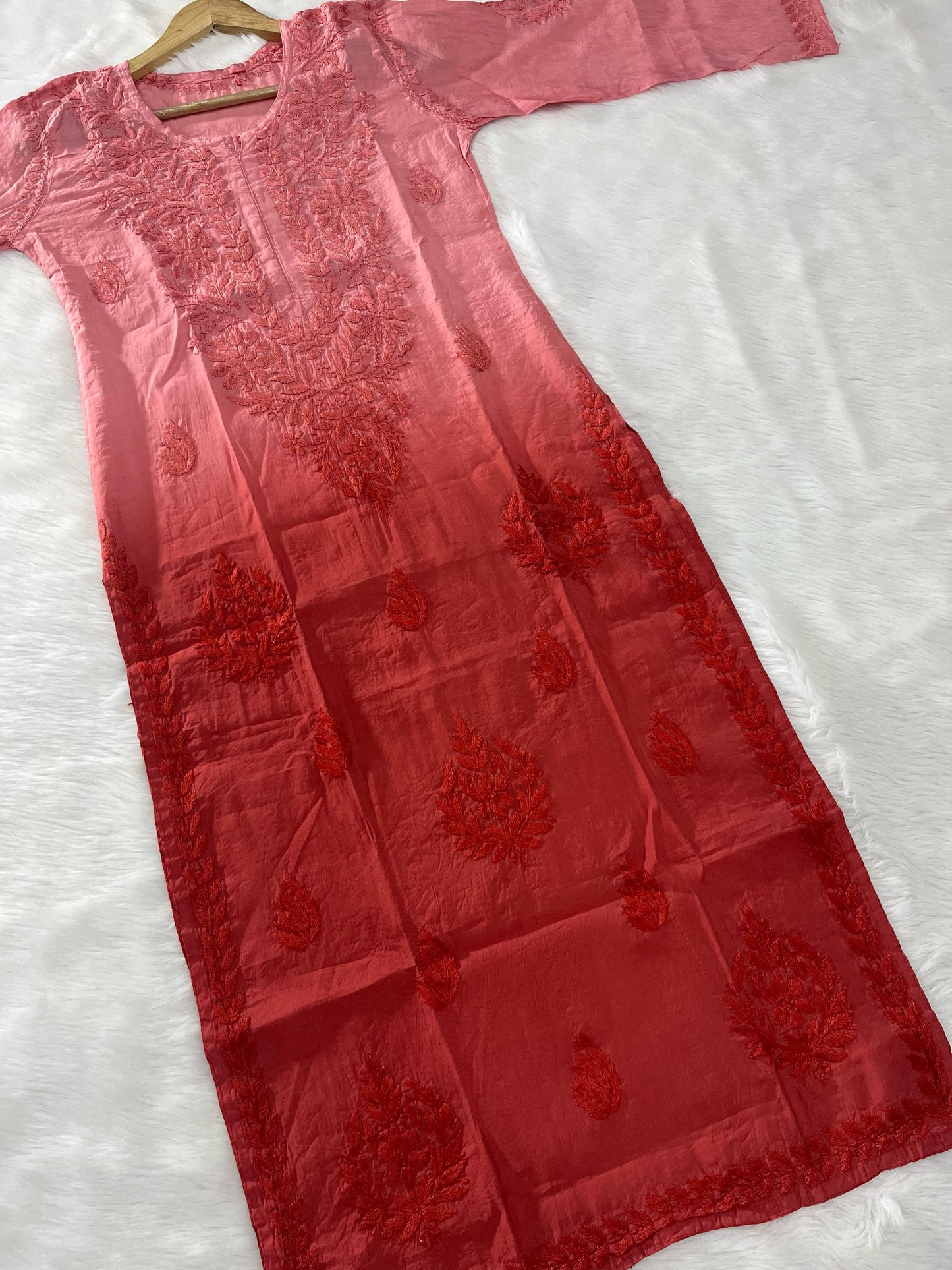 Premium Chanderi Kurti Dyed Set