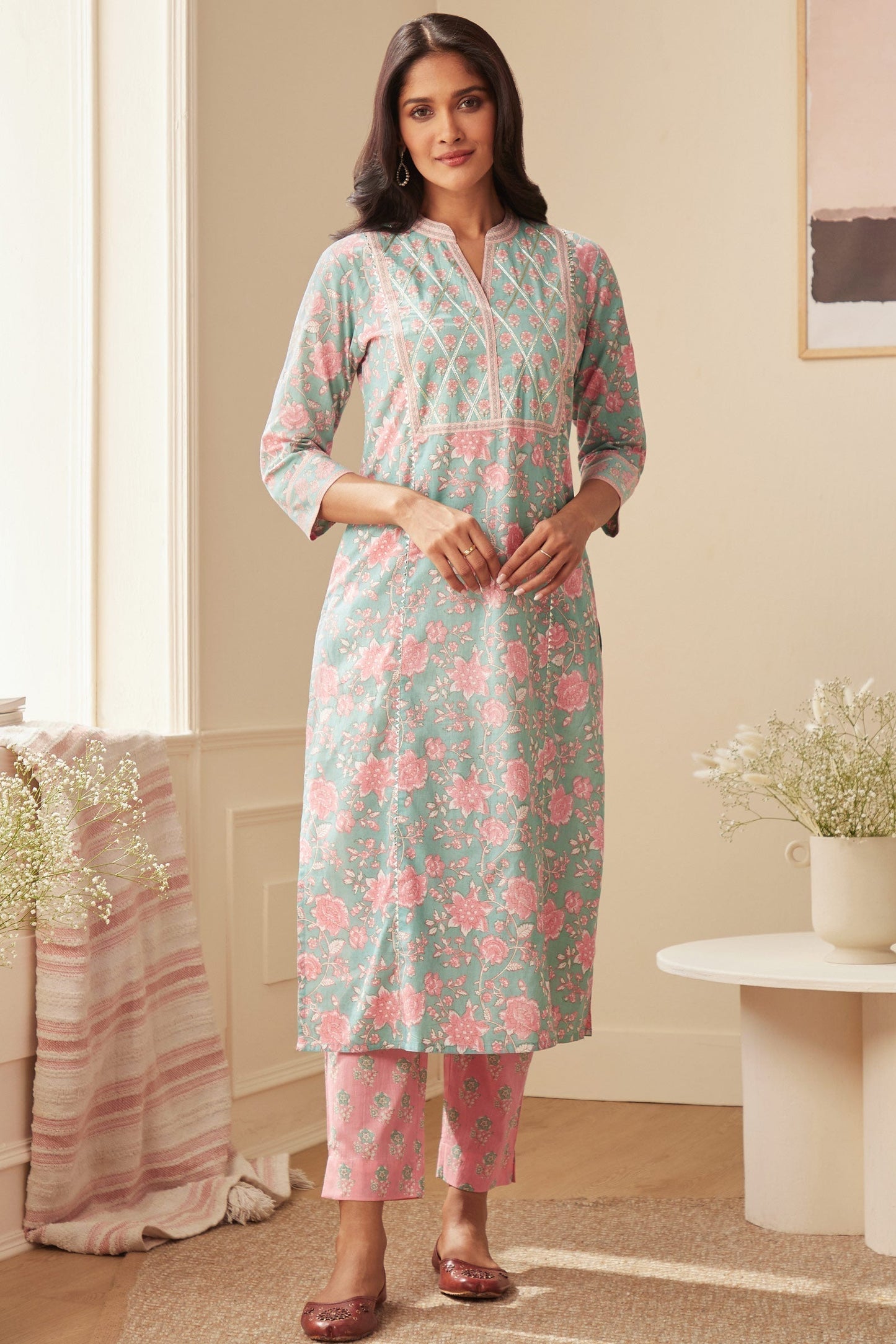 Rosheen Raya Sanganeri Kurta