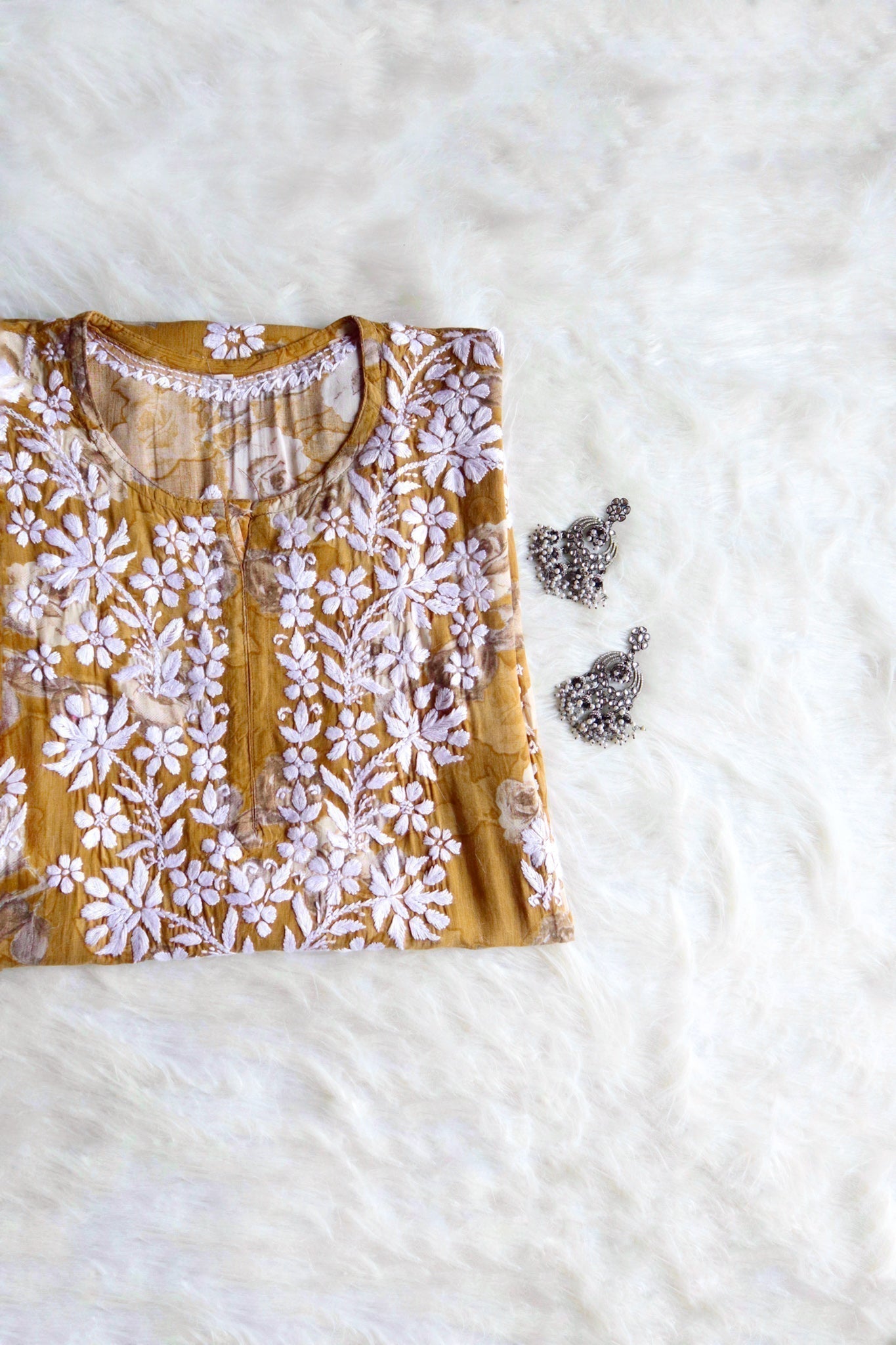 Maryam Mustard Long Modal Kurta