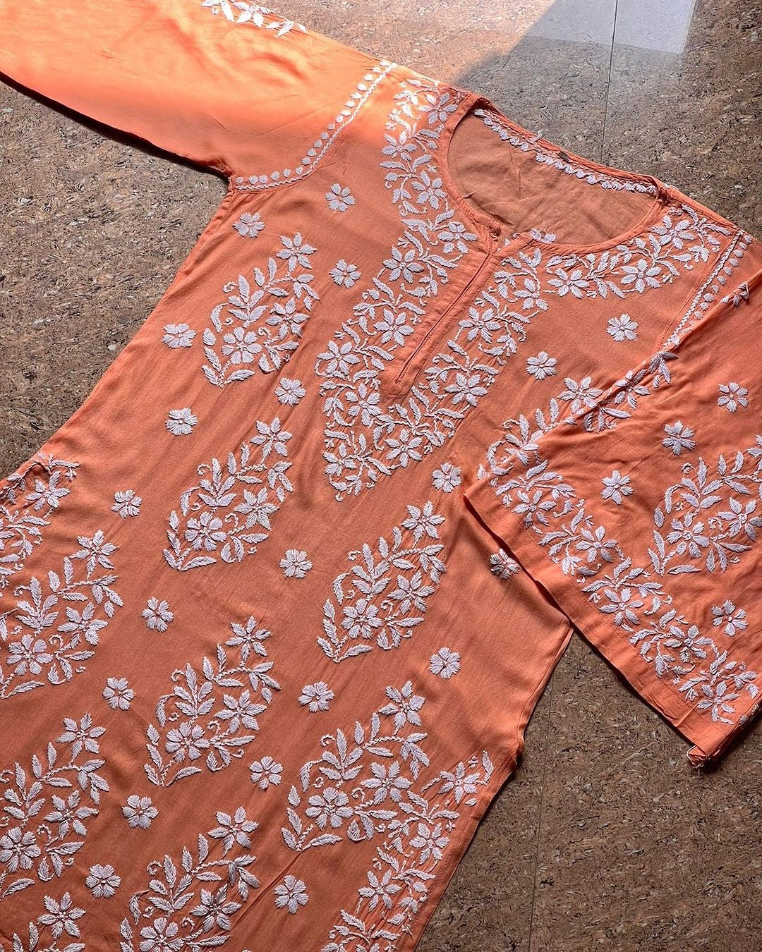 Mohini Chikankari Modal Kurti Set